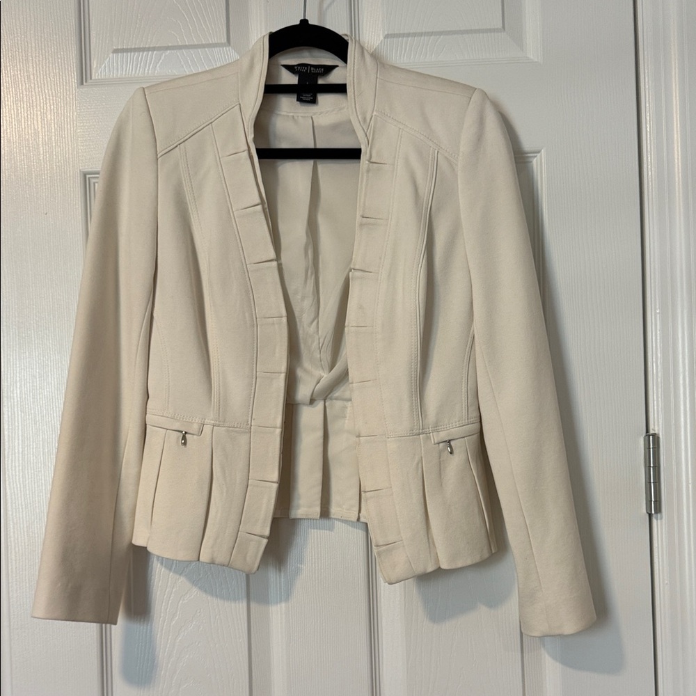 White House Black Market Cream Women's Blazer